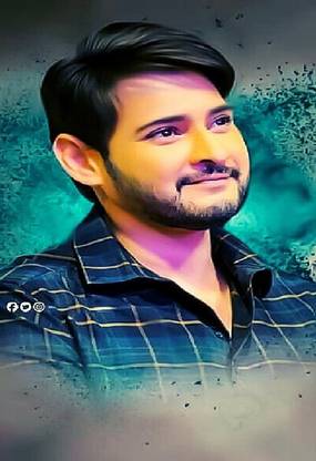 mahesh babu actor art drawing indian actor wallpaper Poster Paper Print