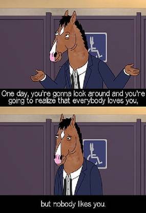 actor bojack horseman famous love quotes sad tv show wallpaper Poster Paper Print
