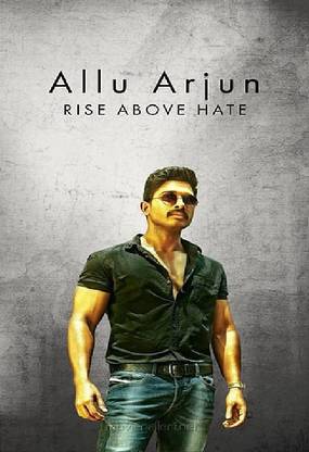 Smoky Design allu arjun a a actor hero sarrainodu tollywood Wallpaer Poster
