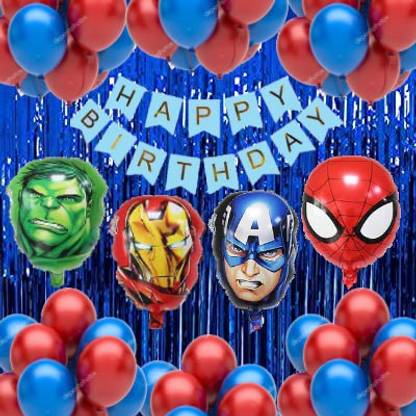PARTY BREEZE birthday decoration avengers theme combo kit 37pcs for boys girls