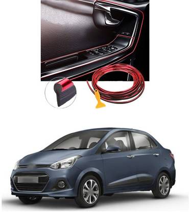 XZRTZ Car Interior Moulding Trim Car Decorative Filler Insert Strips A99 Matte, Glossy, Chrome Hyundai Xcent Rear Garnish