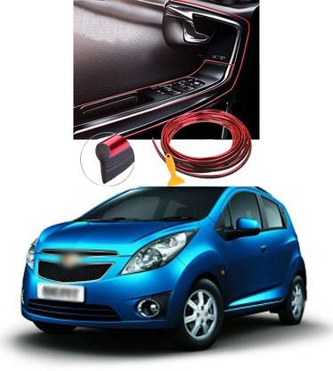 PROEDITION Car Interior Moulding Trim Car Decorative Filler Insert Strips A6 Matte, Glossy, Chrome Chevrolet Beat Rear Garnish