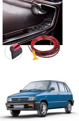 XZRTZ Car Interior Moulding Trim Car Decorative Filler Insert Strips A128 Matte, Glossy, Chrome Maruti 800 Rear Garnish