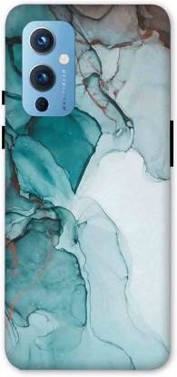 NDCOM Back Cover for OnePlus 9 Pro Blue Green Marble Printed