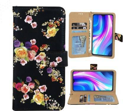 Aleppo Flip Cover for Mi Note 8 Pro, Mi Redmi Note 8 Pro Rose Black