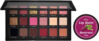 SMIETRZ Beetroot Lip Balm 10g & Colours matte Textured Eyeshadow palette 18ml