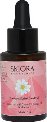 SKIORA Eyebrow & Eyelash Growth Serum Enrioched with Castor Oil, Ginger Oil & Vitamin E