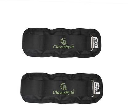 CLOVERBYTE Adjustable Black Ankle And Wrist Weight (0.5 kg × 2) Black Ankle & Wrist Weight