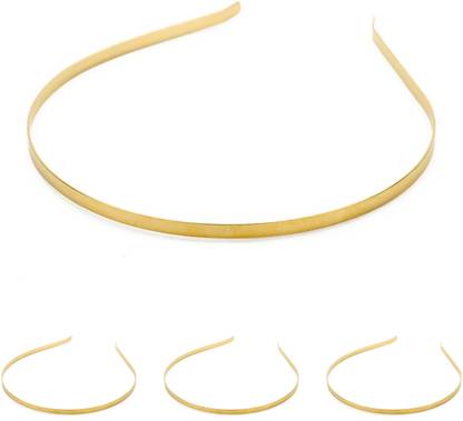 RAWAT Pack Of 20pc Metal Golden Hair Bands For Making DIY Hair Accessories Hair Band