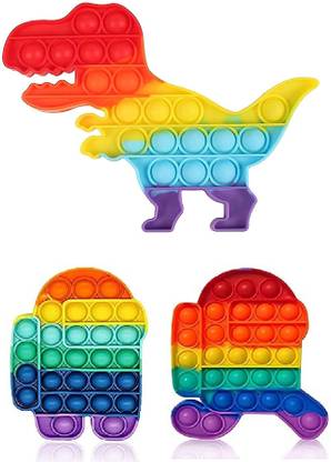 Aganta Pop It Push Bubble Fidget Toy Popit Game Push Pop Bubble Fidget Set Popits Combo