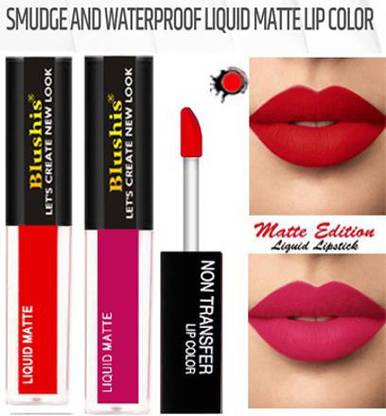 BLUSHIS Super Stay matte finish Liquid Mini Lip colour Combo pack 2 pc