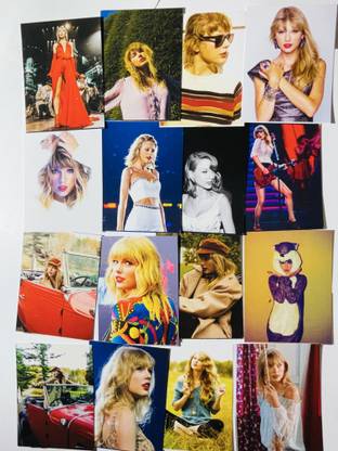 Taylor Swift Lomo Cards Pack of 16 Premium Autograph Photocards (3X4 inches) Fine Art Print