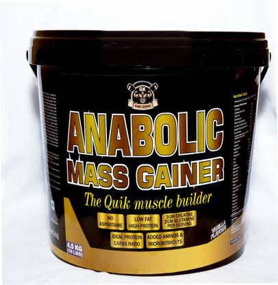 King Series Anabolic Mass Gainer For Fast Muscle Gain Inspired By USA (Vanilla 10Lbs) Weight Gainers/Mass Gainers