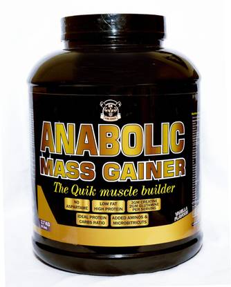 King Series Anabolic Mass Gainer For Fast Muscle Gain Inspired By USA (Vanilla 6Lbs) Weight Gainers/Mass Gainers