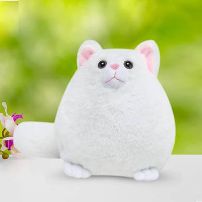 Dinglebrry Plush Cute and Adorable Fat Fluffy Cat Soft Toys for Kids  - 22 cm