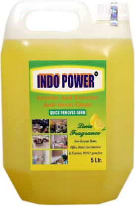 INDOPOWER Disinfectant Sanitizer Spray ANTI GERM CLEAN (QUICK REMOVES GERM) Lemon 5ltr.