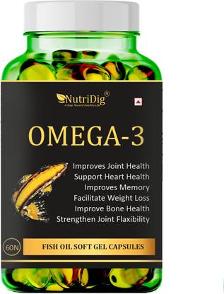 NUTRIDIG DULY REFINES OMEGA 3 SOFT GEL CAPUSLES (60)