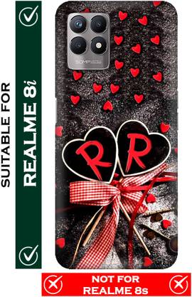 FULLYIDEA Back Cover for realme 8i, RMX3151, Letter R, Alphabet R, Name R, Letter R With R, R Love R