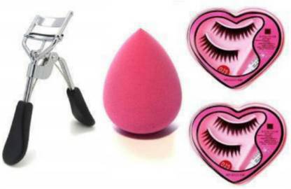 homedropsy PAIR HEART EYE LASH WITH GLUE &1 BLENDER & 1 EYELASH CURLER (6 Items in the set)