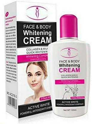 WHITENING CREAM Face & Body Collagen & Milk Quick Whitening