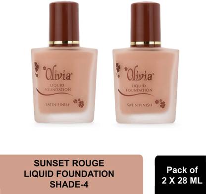 Olivia Sunset Rouge Liquid Foundation Shade No-4 (Pack of 2 X 28 ML) Foundation