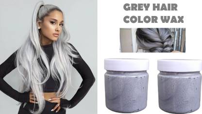 GFSU Washable Silver Hair Color Wax Combo Pack Of 2 , Silver