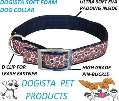 DOGISTA FOAM PADDED DOG COLLAR SIZE 1.25 INCH Dog & Cat Everyday Collar