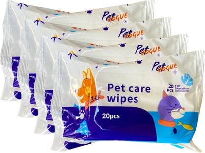 PetVogue PV-224-WIPES_4X(20) Pet Ear Eye Wipes
