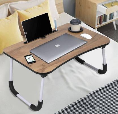 Lilac Multi-Purpose Laptop Table/Study Table/Bed Table/Foldable (Brown) Wood Portable Laptop Table