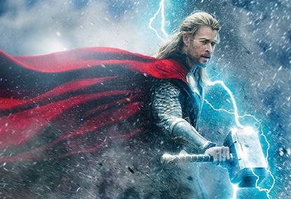 wBmv7R08 thor chris hemsworth men mjolnir wallpaper Poster Paper Print