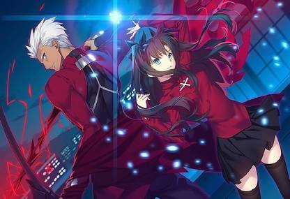 3Jxx2cnZ tohsaka rin archer fate stay night fate series fate stay night wallpaper Poster Paper Print