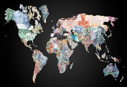 6pXm4k9H money world map world map wallpaper Poster Paper Print