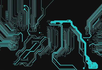 TYf5WhvZ circuits minimalism electronic abstract wallpaper Poster Paper Print