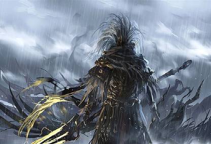 4yKL6wcx dark souls iii video games nameless king dark souls wallpaper Poster Paper Print