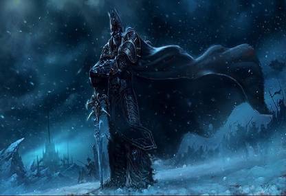 Y21tg3pS artwork world of warcraft arthas lich king wallpaper Poster Paper Print