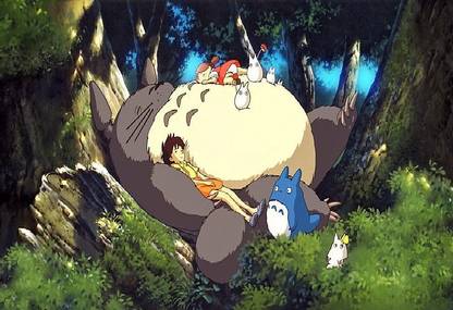 cJVYrSWC my neighbor totoro anime studio ghibli wallpaper Poster Paper Print