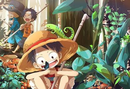 28RDTXkW one piece monkey d luffy sabo portgas d ace wallpaper Poster Paper Print