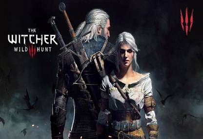 CKBZkQM2 the witcher 3 wild hunt geralt of rivia ciri wallpaper Poster Paper Print