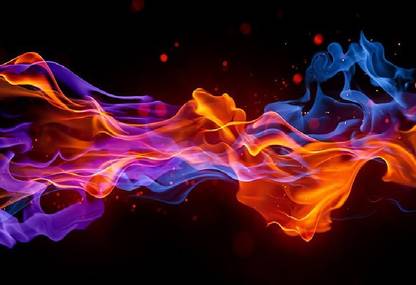 y8WdFZQr colorful abstract digital art shapes wallpaper Poster Paper Print