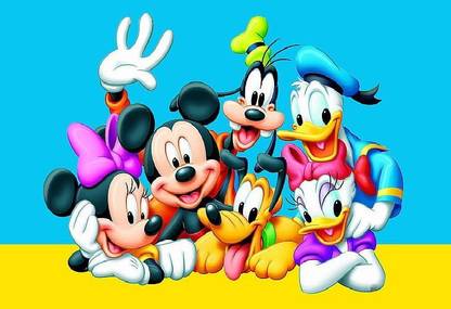 L6gQnHjK donald duck daisy duck mickey mouse goofy and pluto cartoon wallpaper Poster Paper Print