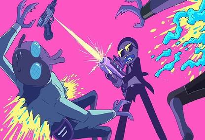 9Mb71qTR rick and morty run the jewels vector graphics wallpaper Poster Paper Print