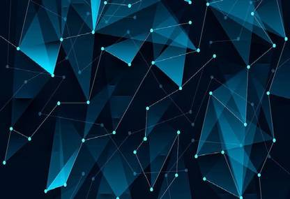 5tPNjqMt geometry poly vector dots wallpaper Poster Paper Print
