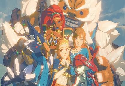 2SxwBgtx botw the legend of zelda breath of the wild the champions ballad mipha wallpaper Poster Paper Print