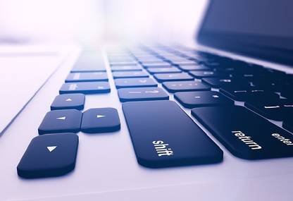 mkVG6T2g macro blur keyboard wallpaper Poster Paper Print