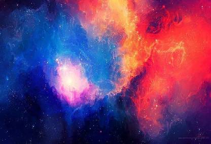 prB5yMGN abstract colorful universe space wallpaper Poster Paper Print