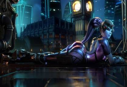 QCcvRh8T overwatch anniversary widowmaker overwatch overwatch wallpaper Poster Paper Print
