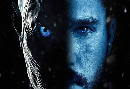 8cf8pLTx game of thrones tv jon snow blue eyes wallpaper Poster Paper Print