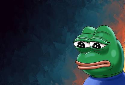 QCYMPQ0P feelsbadman pepe meme memes wallpaper Poster Paper Print