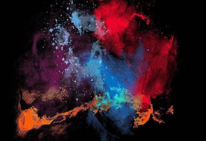 x8gqny8n abstract digital art black background halftone pattern wallpaper Poster Paper Print