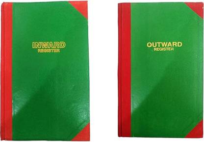 R K SALES Ruled Register R K Inward And Outward Register Combo, 100 Pages Single, PACK OF 1 1-Part Hard Bound